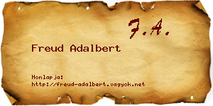 Freud Adalbert névjegykártya